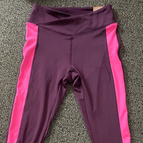 Victoria's Secret Pink Cozy Fleece Lined Leggings Luscious Plum Hot Pink XS - Picture 2 of 9